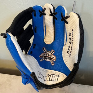 Franklin Kids Blue and White Baseball Glove - Air Tech